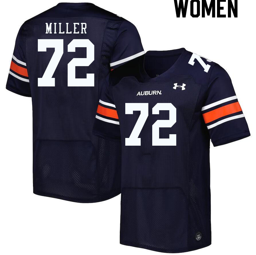 Women #72 Izavion Miller Auburn Tigers College Football Jerseys Stitched-Navy